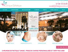 Tablet Screenshot of clinique-esthetique-tunisie.com